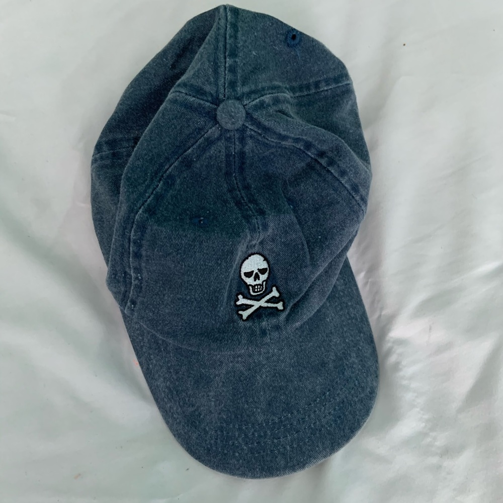 skull distressed baseball cap